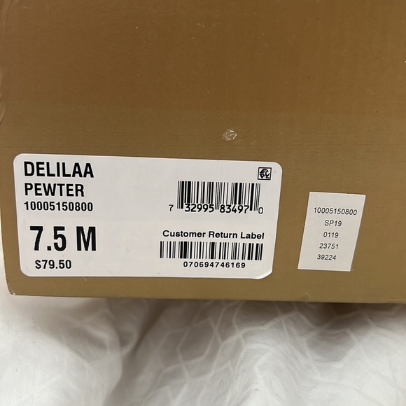 Charter Club Delilaa Fabric Open Toe Casual Slingback pewter - Picture 4 of 5